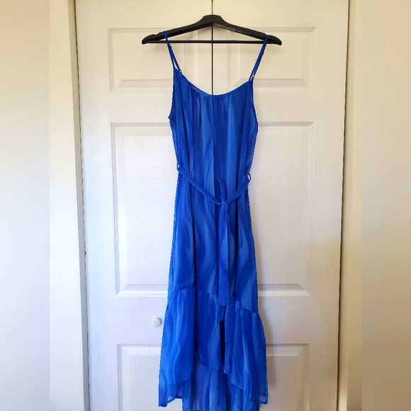 Forever 21 blue hi-lo midi dress - Picture 1 of 4